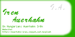iren auerhahn business card
